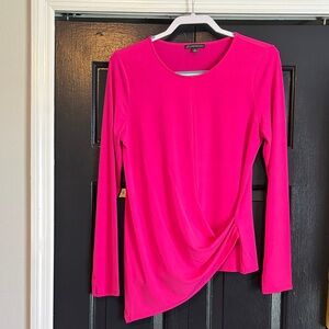 Adrianna Papell Fuchsia Long Sleeve Top